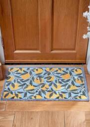 Marco Paul 75cm Polyester Heavy Duty Lemon Mat in Blue - Size: 45 cm x 75 cm - thumbnail 3