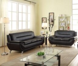 SquareBoxx Saturn 3 + 2 Sofa Set Grey in Black - thumbnail 4
