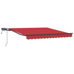 Berkfield Home Manual Retractable Awning with LED Red 300x250 cm - thumbnail 4