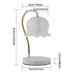 Kelvenix Elegant Flower Shaped Table Lamp in White - thumbnail 2