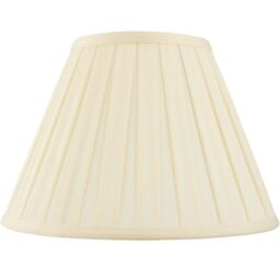 "Loops 16"" Tapered Drum Lamp Shade Cream Box Pleated Fabric Cover Classic & Elegant"