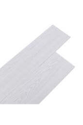 Living and Home 7 Pcs Rustic Style Wood Grain PVC Flooring in Off-White