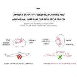 SPETLEK Women's Grey U Shaped Maternity Pregnancy Pillow with Removable Cover - thumbnail 3
