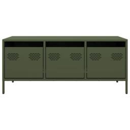 Berkfield Home Coffee Table Olive Green 101.5x50x43.5 cm Cold-rolled Steel - thumbnail 4
