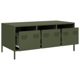 Berkfield Home Coffee Table Olive Green 101.5x50x43.5 cm Cold-rolled Steel - thumbnail 5