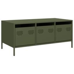 Berkfield Home Coffee Table Olive Green 101.5x50x43.5 cm Cold-rolled Steel