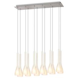 Netlighting Vase Straight Bar Pendant Ceiling Light Stainless Steel in White