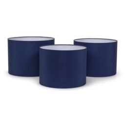 ValueLights Torbery Set of 3 Nesting Easy Fit Ceiling Pendant Light Lamp Shades in Navy - thumbnail 2