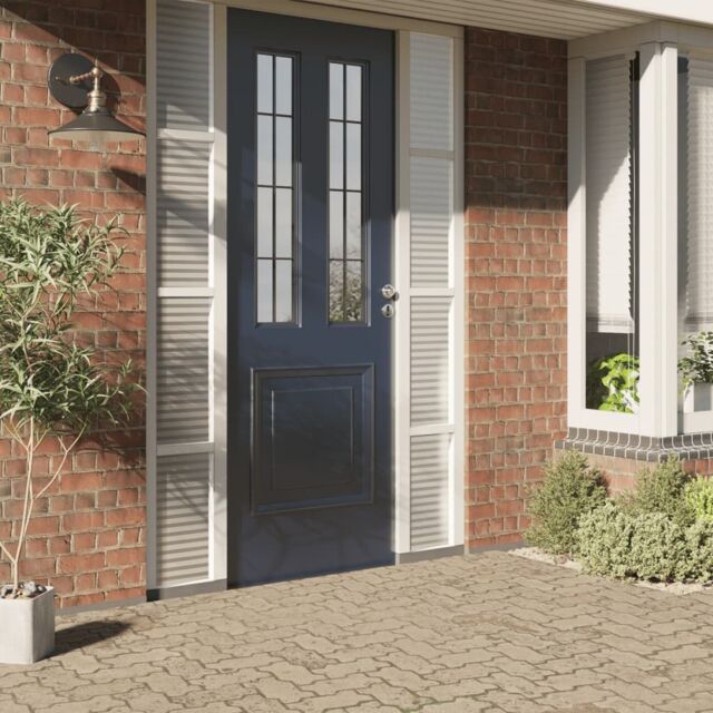 Berkfield Home Window Films Frosted Stripes Design PVC in White - image 1