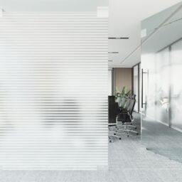 Berkfield Home Window Films Frosted Stripes Design PVC in White - thumbnail 4