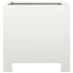 Berkfield Home Garden Planters 2 pcs White 30x30x30 cm Steel - Size: 30 x 30 x 30 cm - thumbnail 6