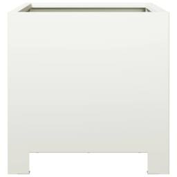 Berkfield Home Garden Planters 2 pcs White 30x30x30 cm Steel - Size: 30 x 30 x 30 cm - thumbnail 7
