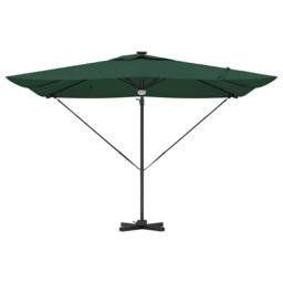 Berkfield Home Cantilever Roma Parasol with LEDs Green 286x285x270 cm Aluminium - Size: 286 x 285 x 270 cm - thumbnail 6