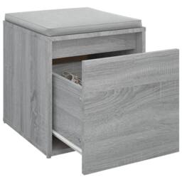 Berkfield Home Stylish Box Drawer Grey Sonoma 40.5x40x40 cm Engineered Wood - thumbnail 5