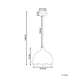 Wyld and Coco Pendant Lamp Brown Mango Wood Round Shade - thumbnail 3