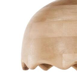 Wyld and Coco Pendant Lamp Brown Mango Wood Round Shade - thumbnail 7