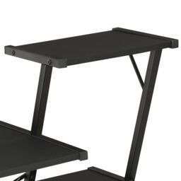 Berkfield Home Desk with Shelf Black 116x50x93 cm - Size: 116 x 50 x 93 cm - thumbnail 5