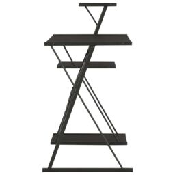 Berkfield Home Desk with Shelf Black 116x50x93 cm - Size: 116 x 50 x 93 cm - thumbnail 3