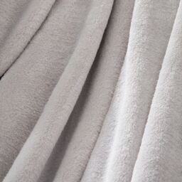 OHS Ultra Soft Flannel Fleece Throw Blanket in Silver - Size: 150 cm x 200 cm - thumbnail 2