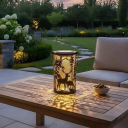 Kelvenix Solar Powered Fawn Deer LED Lights Metal Outdoor in Black - Size: 0.6m2 - thumbnail 3