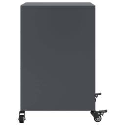 Berkfield Home Stylish Bedside Cabinets 2 pcs Anthracite 36x39x59 cm Steel in Dark Grey - Size: 36 x 39 x 59 cm - thumbnail 7