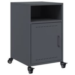 Berkfield Home Stylish Bedside Cabinets 2 pcs Anthracite 36x39x59 cm Steel in Dark Grey - Size: 36 x 39 x 59 cm - thumbnail 6
