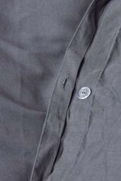 Homescapes Linen V Shaped Pillowcase in Dark Grey - thumbnail 3