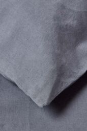 Homescapes Linen V Shaped Pillowcase in Dark Grey - thumbnail 5