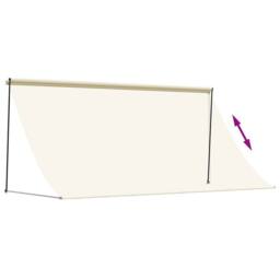 Berkfield Home Retractable Awning Cream 300x150 cm Fabric & Steel - thumbnail 6