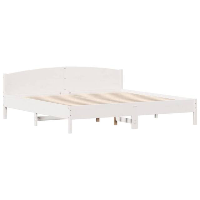 Berkfield Home Beautiful Bed Frame without Mattress White 180x200 cm Super King - image 1