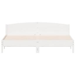 Berkfield Home Beautiful Bed Frame without Mattress White 180x200 cm Super King - thumbnail 4