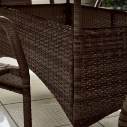 FurnitureboxUK Antigua 6 Seater Rattan Outdoor Garden Dining Set, PE Rattan, 6 Seat Garden Table & Chair Set, Weather Resistant in Brown - thumbnail 4