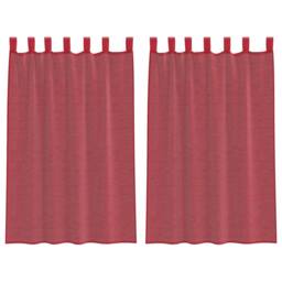 Berkfield Home Voile Curtains with Rod Pockets 2 pcs Wine Red