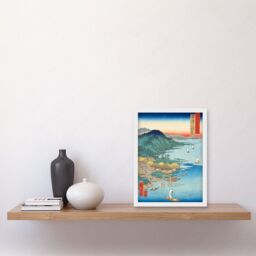 Artery8 Daijingu Shrine in Kashima Hitachi Province Utagawa Hiroshige Japan Woodblock Artwork Framed Wall Art Print A4 in White - thumbnail 2