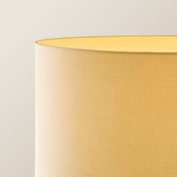 ValueLights Charlie White Single Stem Floor Lamp with Fabric Drum Lamp Shade & LED Bulb in Natural - thumbnail 4