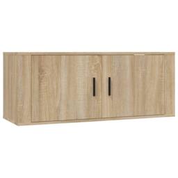 Berkfield Home Classic 8 Piece TV Cabinet Set Sonoma Oak Engineered Wood in Light Tan - thumbnail 4