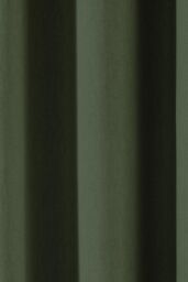 Fusion 'Cannes' 100% Cotton Black Out Plain Dyed Eyelet Curtains in Bottle Green - Size: 117 cm width x 137 cm drop - thumbnail 3