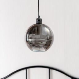 ValueLights Bellamy Easy Fit Smoke Glass Shade with 10W LED Warm White Bulb in Metallics - Size: 10 inches - thumbnail 3