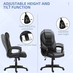 KORVIXA Black High Back Executive Office Chair - Size: 100 cm - thumbnail 3