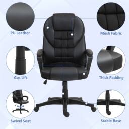 KORVIXA Black High Back Executive Office Chair - Size: 100 cm - thumbnail 4