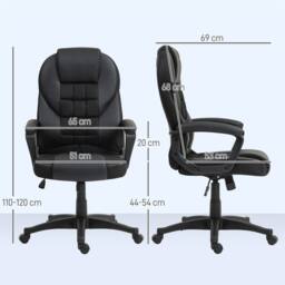 KORVIXA Black High Back Executive Office Chair - Size: 100 cm - thumbnail 2
