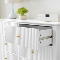 Melody Maison Large 6 Drawer Chest Of Drawers - Hales White Range - thumbnail 6
