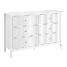 Melody Maison Large 6 Drawer Chest Of Drawers - Hales White Range - thumbnail 1