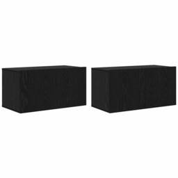 Berkfield Home TV Cabinet 8 pcs Black oak 60 x 30 x 30.5 cm Engineered wood - thumbnail 6
