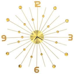 Berkfield Home Wall Clock Metal 70 cm Golden in Gold - thumbnail 1