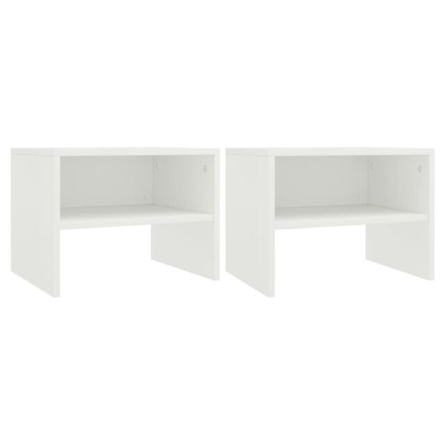 Berkfield Home Bedside Cabinets 2 pcs White 40x30x30 cm Engineered Wood - Size: 40 x 30 x 30 cm - image 1