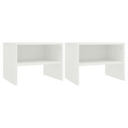 Berkfield Home Bedside Cabinets 2 pcs White 40x30x30 cm Engineered Wood - Size: 40 x 30 x 30 cm - thumbnail 1