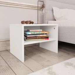 Berkfield Home Bedside Cabinets 2 pcs White 40x30x30 cm Engineered Wood - Size: 40 x 30 x 30 cm - thumbnail 2