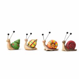 Marco Paul Pack of 4 Multicoloured Snail Garden Ornaments - thumbnail 7