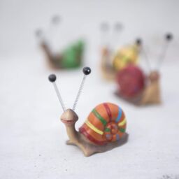 Marco Paul Pack of 4 Multicoloured Snail Garden Ornaments - thumbnail 5